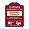 Signmission Reserved Parking for Assistant Manager Unauthorized Vehicles Towed Away, A-DES-BU-1824-23133 A-DES-BU-1824-23133 - alternate 1